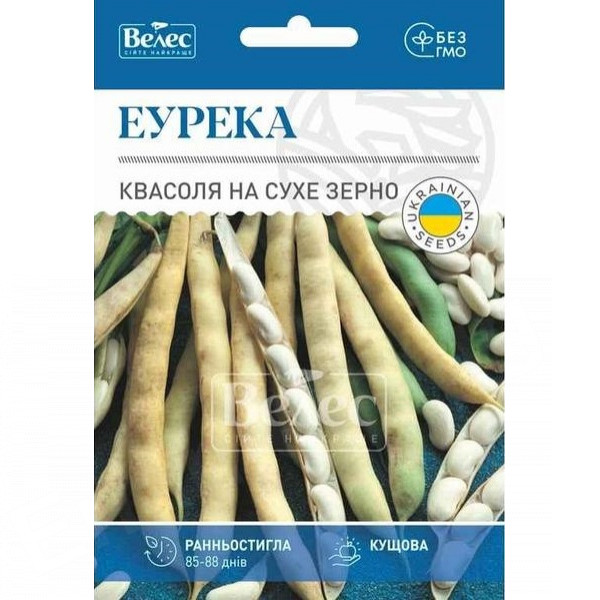 ТМ ВЕЛЕС Квасоля на сухе зерно Еурека 20г ТМ ВЕЛЕС Квасоля на сухе зерно Еурека 20г