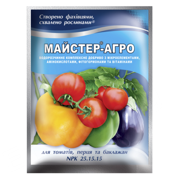 Майстер®-Агро для томатів, перцю та баклажанів - 100 г Майстер®-Агро для томатів, перцю та баклажанів - 100 г